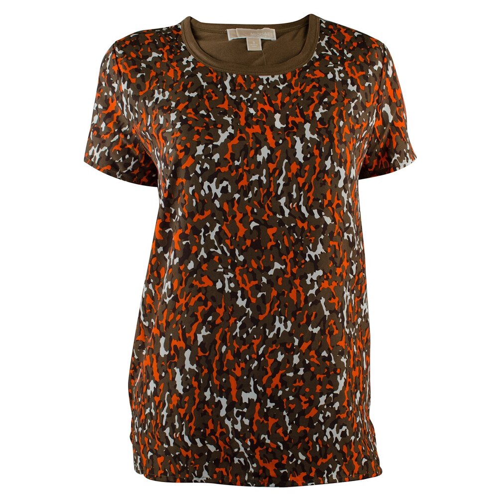 NWT Michael Kors Women's Leopard-Print T-Shirt Top XSmall $79.5